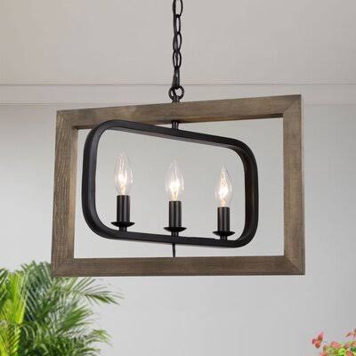 Aldéric 3 - Light Kitchen Island Linear Pendant Gracie Oaks QDF0_P7FJD18