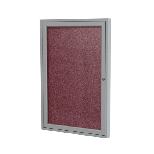 36x22x24x22 1-Door Satin Aluminum Frame Enclosed Vinyl Bulletin Board - Berry IEC5_Y2ZUO78