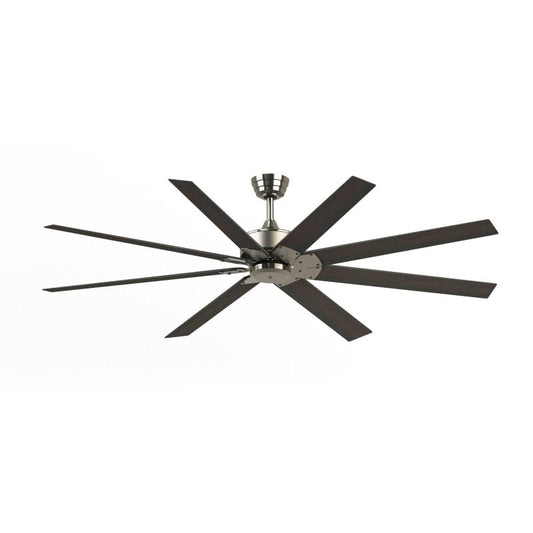 Fanimation Levon DC Ceiling Fan - Color: Nickel - Blade Color: Dark Walnut - FPD7912BBN-72DWA FQY6_U9PHE94