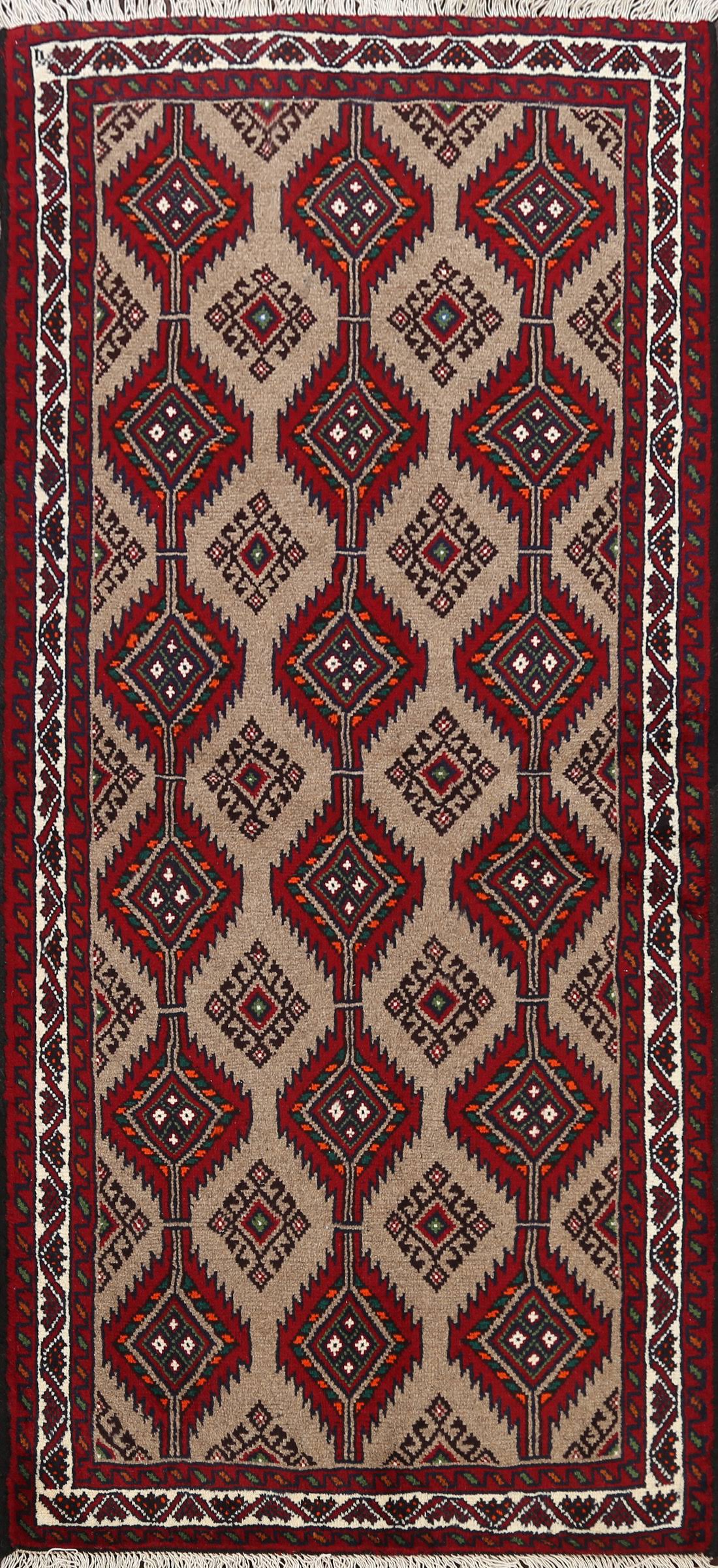 Geometric Balouch Persian Area Rug 3x6 GYU9_D9ZBD98