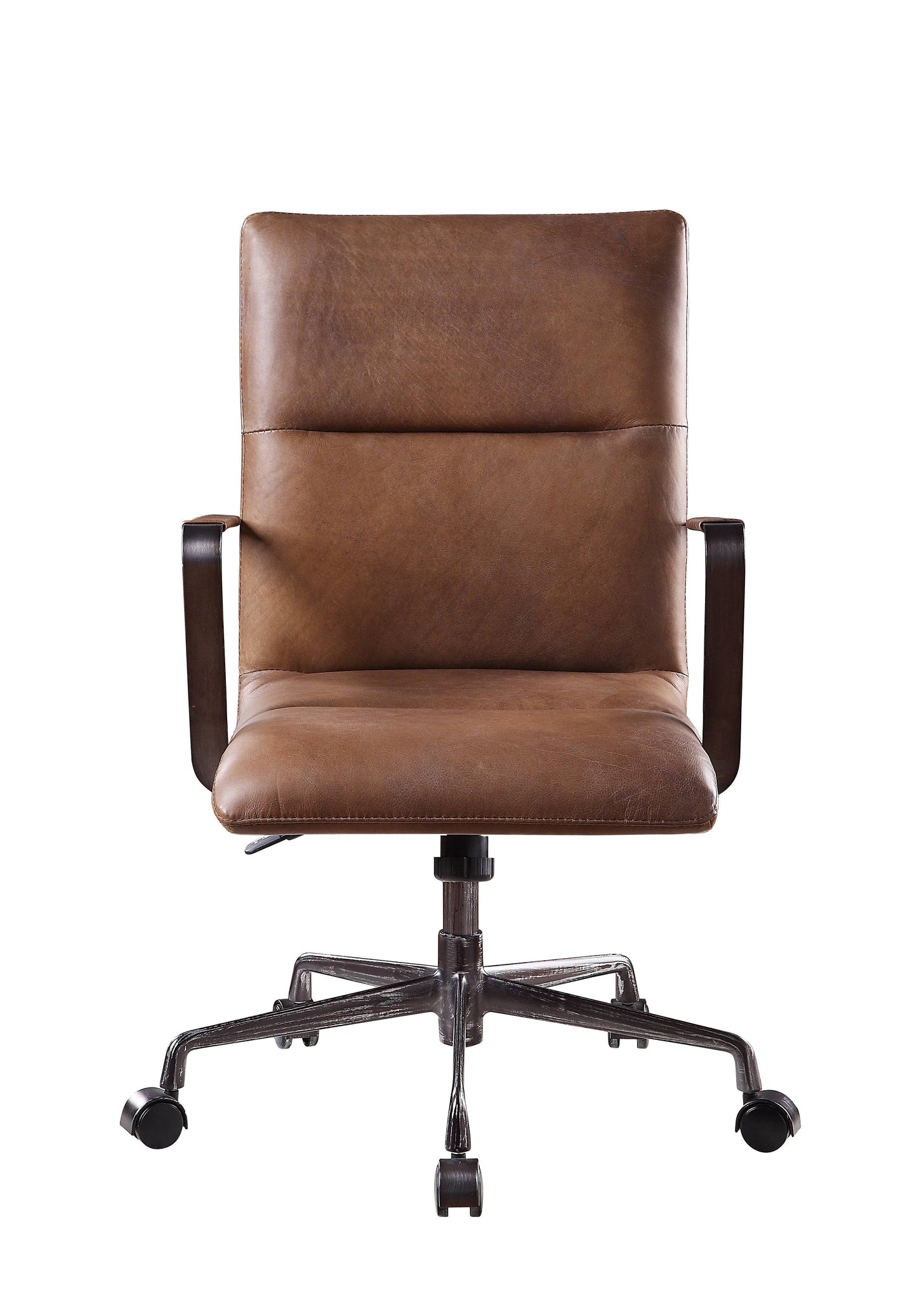 5 Star Base Faux Leather Upholstered Wooden Office Chair , Brown TJW6_O7FAF48