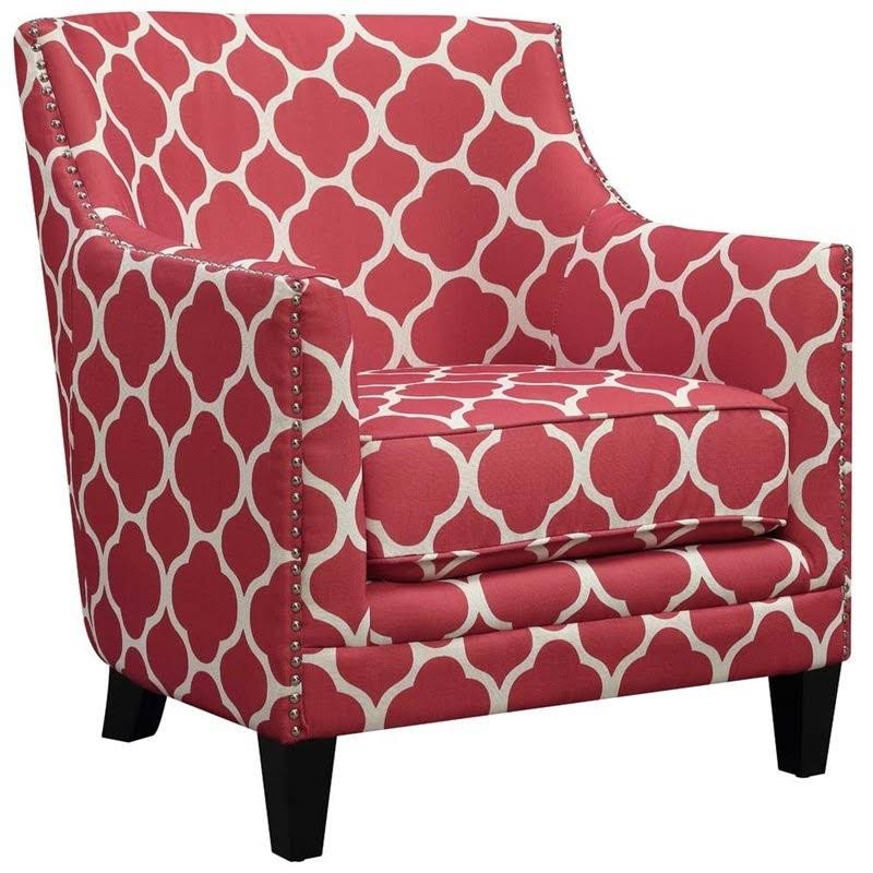 Bowery Hill Accent Arm Chair in Red - BH-1634661 TKT8_J0GLV61