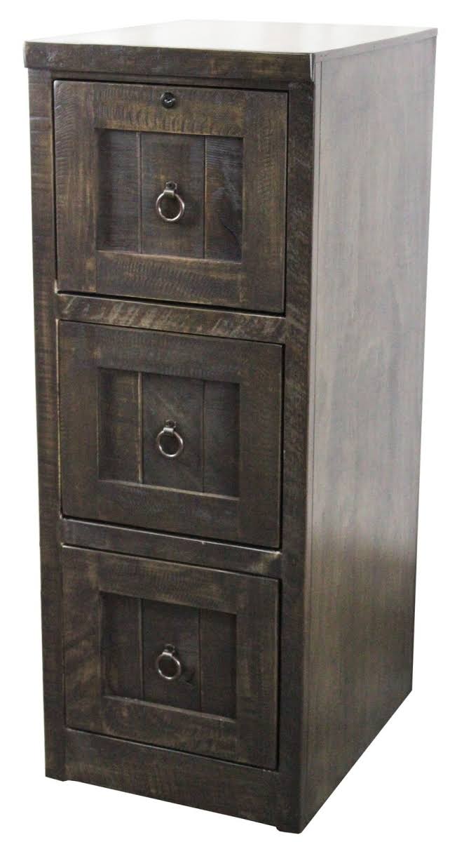 American Heartland 30003RR Rustic 3 Drawer File Cabinet Rustic Red AFY6_V0HZU76