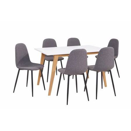 George Oliver Mauricio 7 Pieces Dining Set, Gray CJO7_I2YTZ02