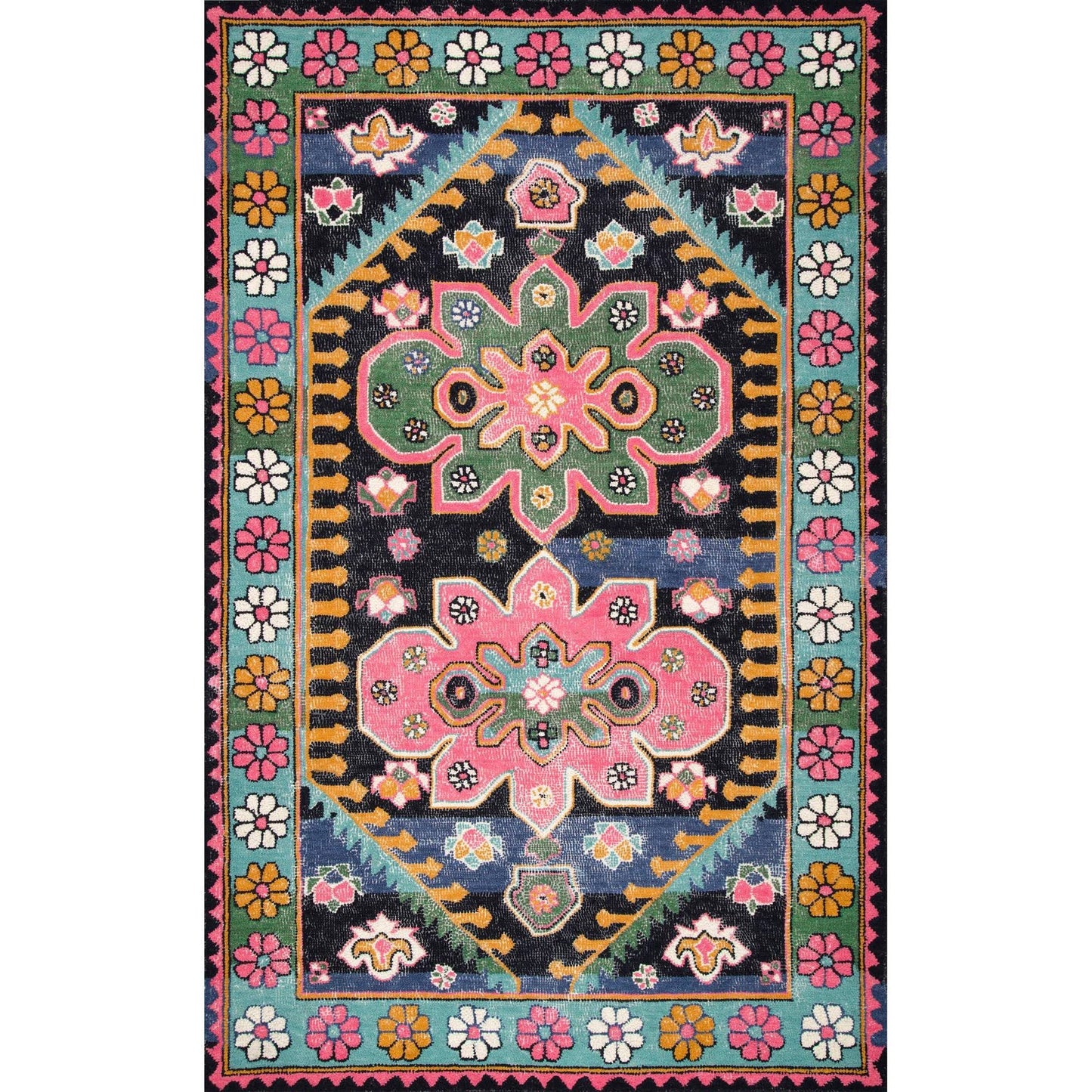 nuLOOM Rugs Transitional Floral Marcia Multi 7& 6x22 x 9& 6x22 Area Rug PFV0_B9MWL15