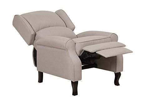 US Pride Furniture Contemporary Linen Fabric Accent Recliner Chair, Beige DCF5_L6BUL39