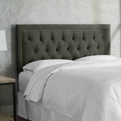 Everly Quinn Leahy Upholstered Panel Headboard, Size: Queen, Gray WMB2_J7NRZ73