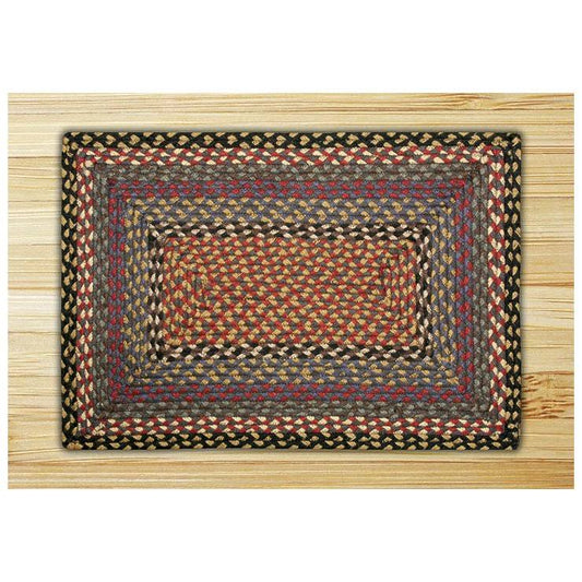 Earth Rugs Oblong-Rectangle Burgundy/Blue/Gray Braided Rug 5& x 8& USO5_Q2CXK21