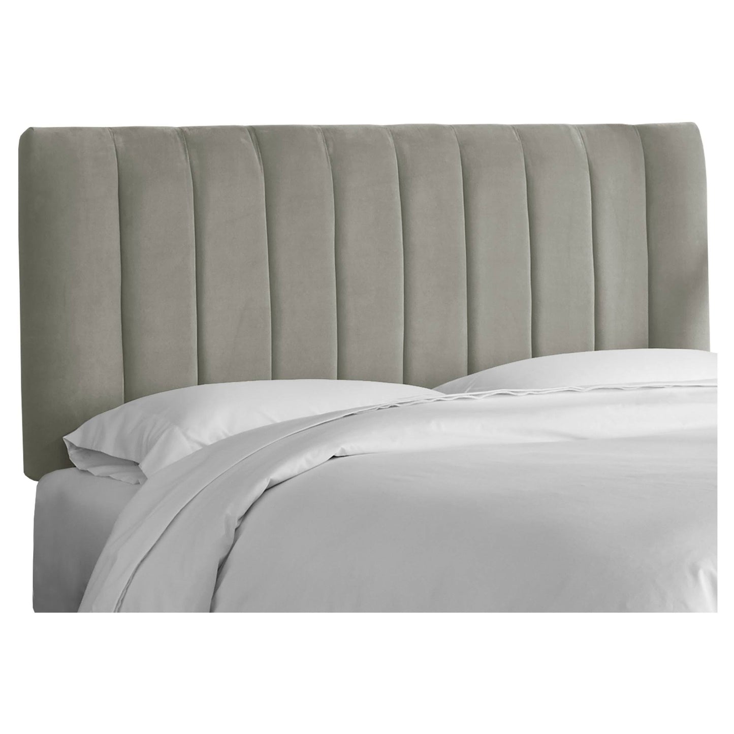 Channel Seam Headboard Full Velvet Light Gray - Project 62 ZTP2_F6KSF08