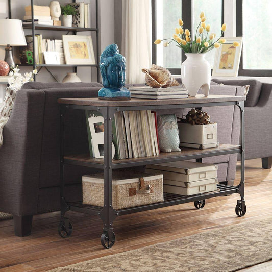 Cabella Distressed Ash Mobile Console Table TWQ0_J9VII29