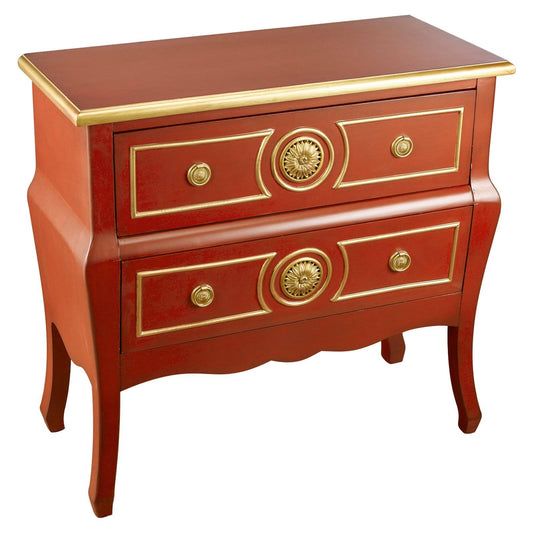 AA Importing 2 Drawer Chest, Red VYW1_S6YRM63