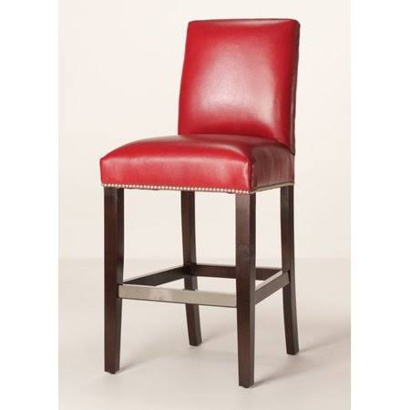 SloaneWhitney Montgomery 26x22 Bar Stool - Finish: Matte Black, Upholstery: Suede, Nailhead Finish: French Natural YUK0_B0RMP96