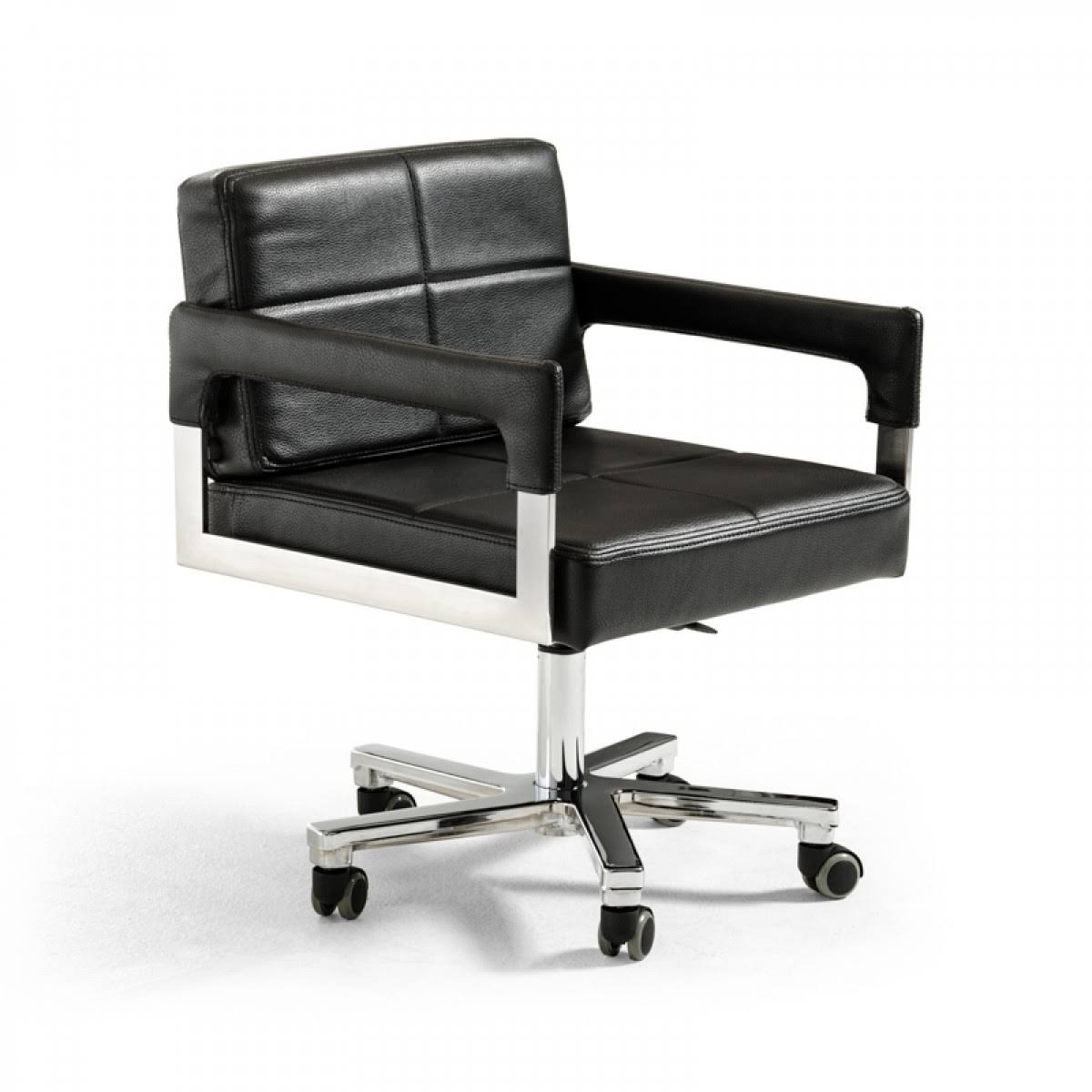 Modrest Craig Modern Black Bonded Leather Office Chair TFL3_O5XNW44