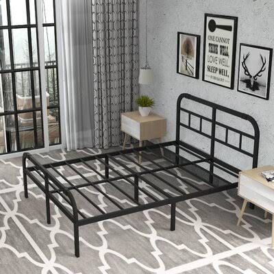 Dharmadhikari 14x22 Steel Bed Frame 17 Stories Size: California King NZO6_M2ALB34