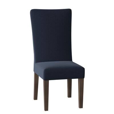 Kristen Upholstered Parsons Chair Uniquely Furnished Body Fabric: Tess Bluefin, Leg Color: Espresso PNN8_X7ZCN15