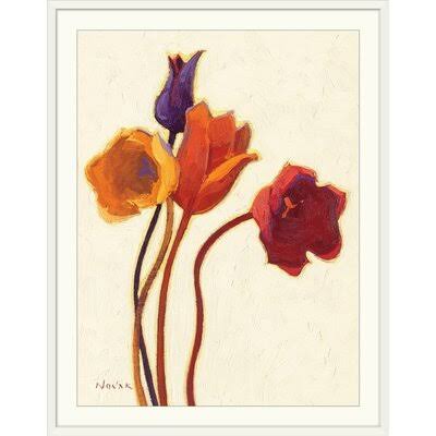 &Tulipan II& by Shirley Novak Painting Print Winston Porter Size: 24x22 H x 20x22 W x 1x22 D, Format: White Framed GHQ3_K9KLF66