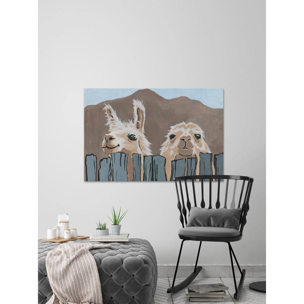 Marmont Hill 40 in. H x 60 in. W Peekaboo Llamas by Printed Canvas Wall Art, Multi-Colored EZL9_J6VLM73