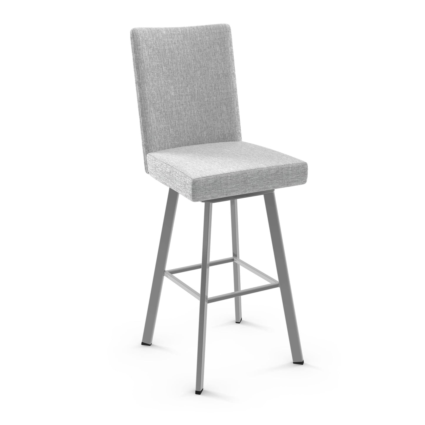 Amisco Elmira 26 in. Swivel Counter Stool Soft Gray / White NVO2_F1FTV40