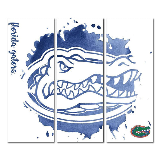 Florida Gators Triptych Watercolor Canvas Wall Art CMW8_P8MNK81