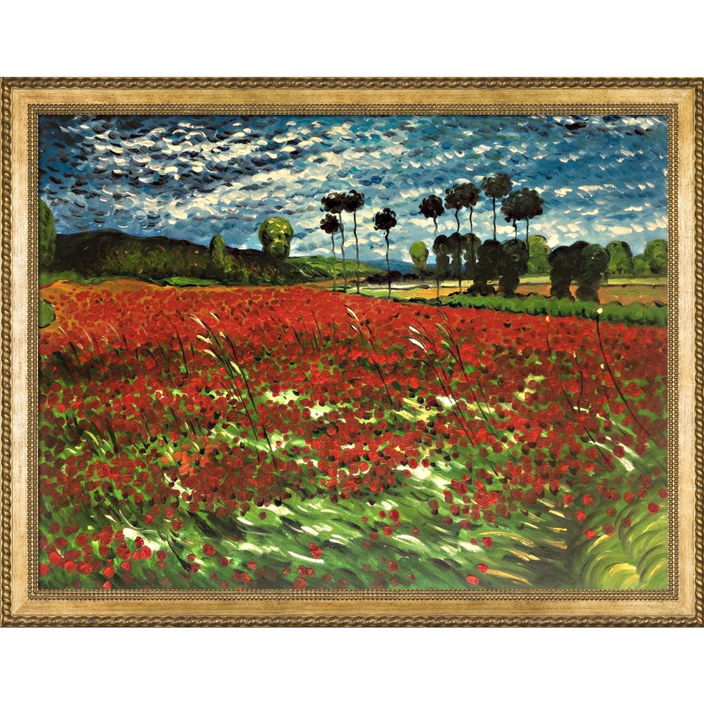 overstockArt Vincent Van Gogh, Hand Painted Oil with Verona Gold Braid Frame YTU1_B5MNC44