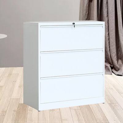 3-Drawer Lateral Filing Cabinet Inbox Zero Color: White TVZ4_C8LMK70