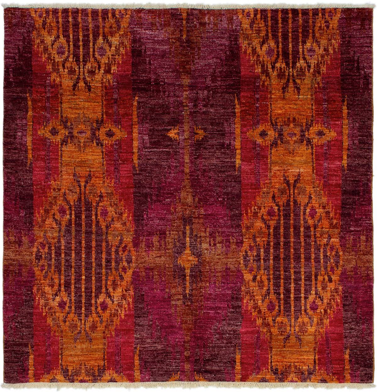 ECARPETGALLERY Hand-Knotted Shalimar Burgundy Wool Rug - 5&9 x 5&11 KNC1_N4AZB82