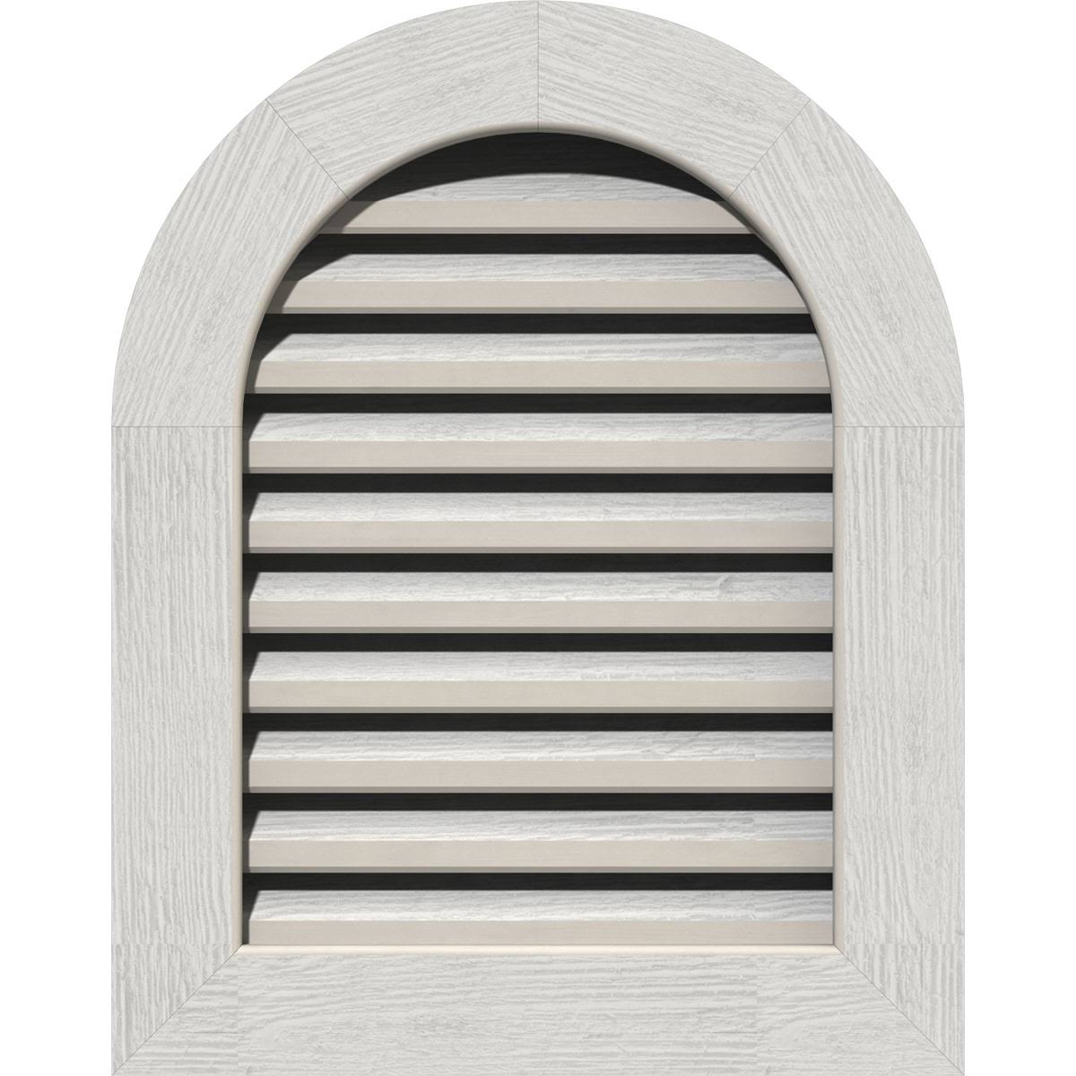 Ekena Millwork GVWRT34X3001RFPWR 34x22W x 30x22H Round Top Gable Vent (39x22W x 35x22H Frame Size): Primed, Functional, Rough Sa YYR3_H7CLX86