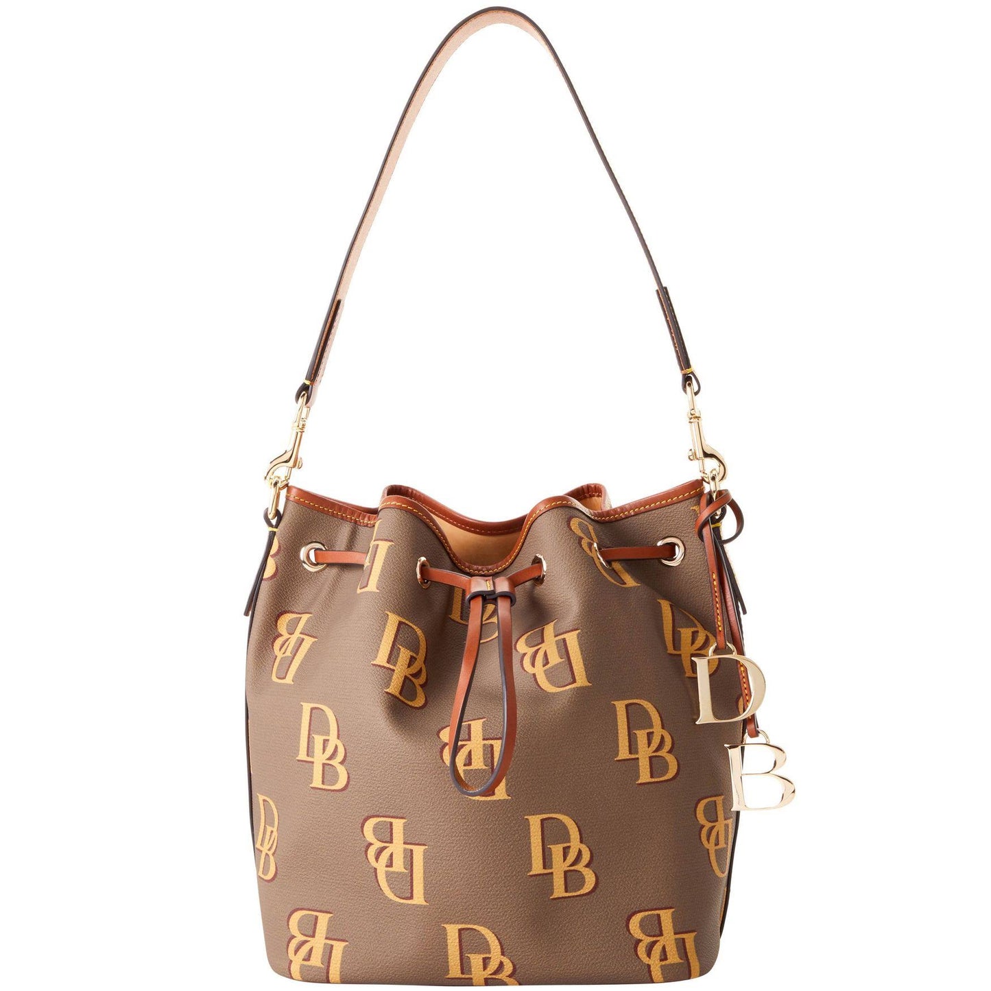 Dooney  Bourke Women Monogram Drawstring Bag - Taupe SFK8_M6UFD49