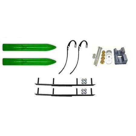 Slydog Green Trail 6 inch Snowmobile Skis w/ 6 inch Round Bars Complete Kit Arctic Cat 2009 and All 2010-11 QEI9_N1ZMB94