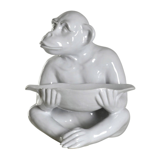 Harp and Finial HFA51087DS Chimp White Statue OVN0_T0MTD42