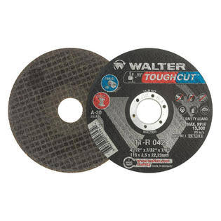 Walter Surface Technologies Toughcut 4.5 in. x 7/8 in. Arbor x 3/32 in. Performance Cutting with Angle Grind 11R042 OWT6_K2BFG65