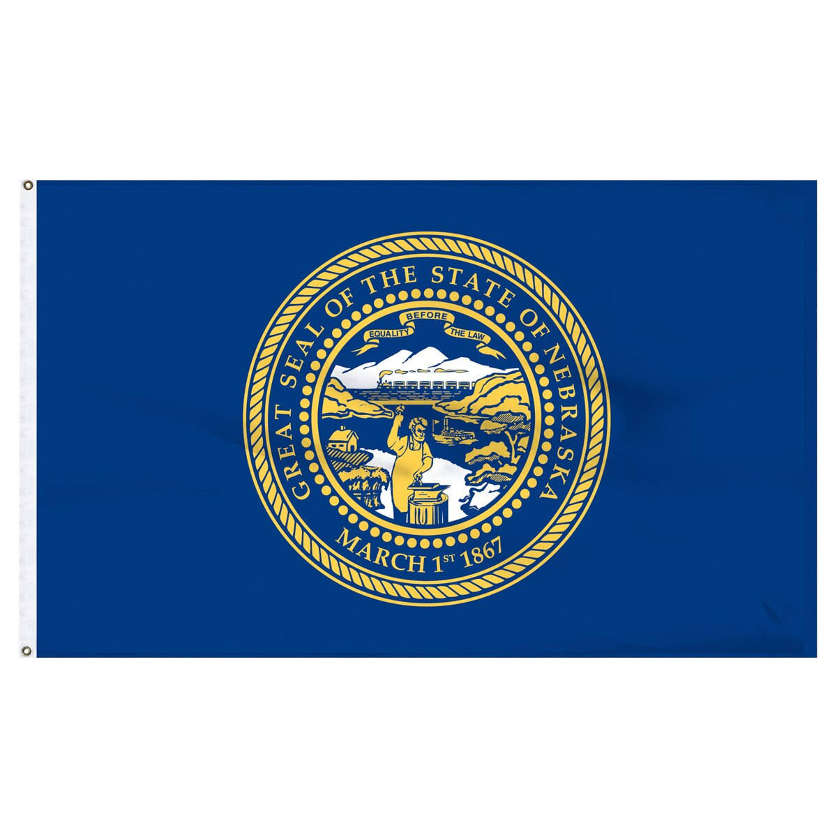 Nebraska 8ft x 12ft Nylon Flag UKD2_B6WVE18