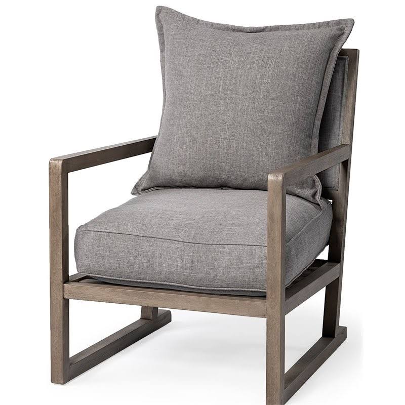 Maklaine Fabric Accent Chair in Gray - M-4960-2021013 ZAK9_D6YSV73