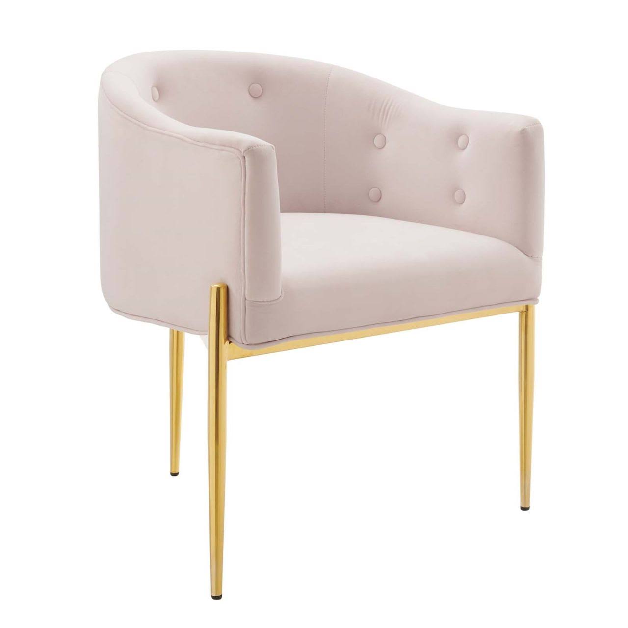 Ergode Savour Tufted Performance Velvet Accent Chair - Pink OAR2_S3ASM95