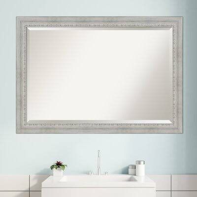 Kinston Rustic Beveled Vanity Mirror Sand  Stable Size: 28x22 H x 40x22 W ACP7_J3VEL42