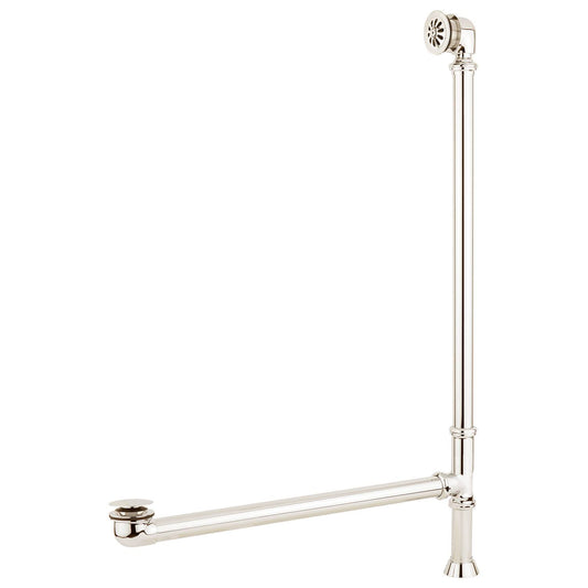 Signature Hardware 946608-36875 Pop-Up Tub Drain with Swivel Head and Daisy Wheel Overflow - 3-11/16x22 Thread Polished Nickel A BMD8_J4MLN70