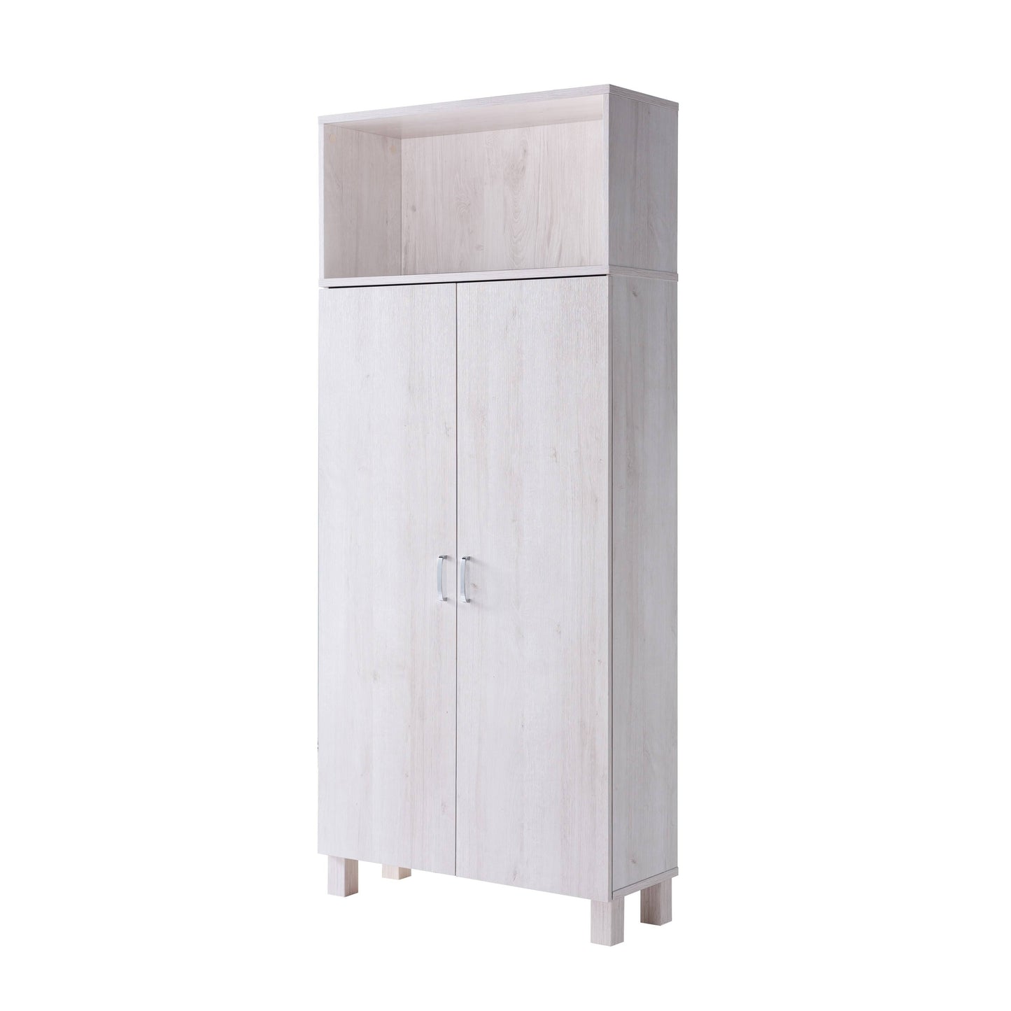 Furniture of America Jessica Farmhouse 5-Shelf Armoire - White Oak ERM4_W3HOK25