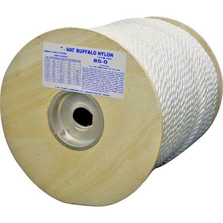 Wellington Cordage 85-060 Buffalo Nylon 5/16 by 600 Twisted Nylon Rope CNW3_X7RRJ99