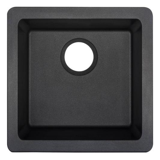 Signature Hardware 447410 17x22 Totten Granite Composite Undermount Prep Sink Finish: Black EFP0_V9NQA51