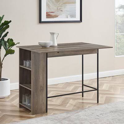 Garcia Counter Height Drop Leaf Dining Table Foundry Select Color: Gray Wash DVF6_K0DMF53