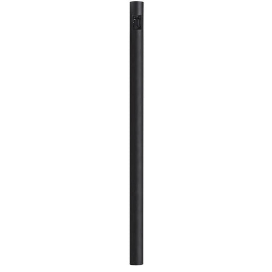 Solus 10 ft. Black Outdoor Direct Burial Lamp Post with Convenience Outlet Fits 3 in. Post Top Fixtures VVN1_L7NOY69