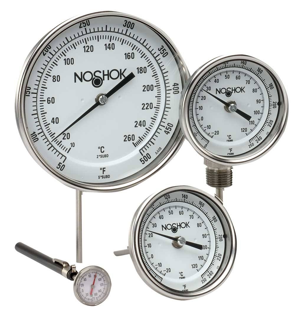 Noshok 50-320-060-50/300-f/c 5 Bimetal Thermometer, 1/2 NPT Adjustable ZUW8_V5PLX54