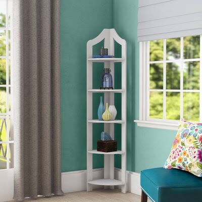 Winston Porter McVay Corner Bookcase, White UYJ7_T2EDQ51