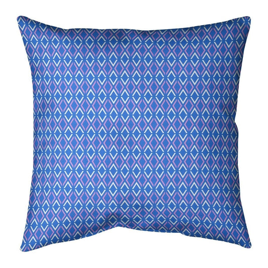 Blue Feature Two Color Arrow Diamonds Throw Pillow - 26 x 26 - Blue  Yellow - Synthetic Fiber EVY7_Q7IDQ73