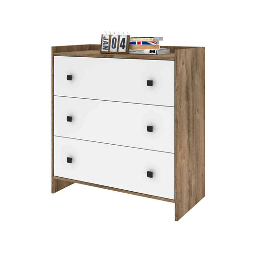 Bestar Sirah Dresser (Rustic Brown  White) NRA0_S1FWQ43