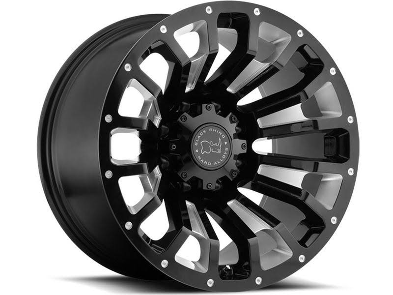 Black Rhino Pinatubo Milled Gloss Black Wheels | 2212PNT-48180B25 PTB7_R6AYE49