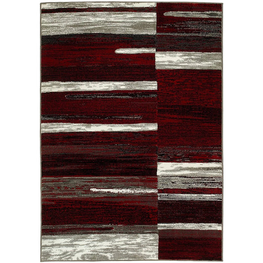 Brady Home Burgundy (Red) Area Rug; 8& x 10& NFX2_U1KGL39