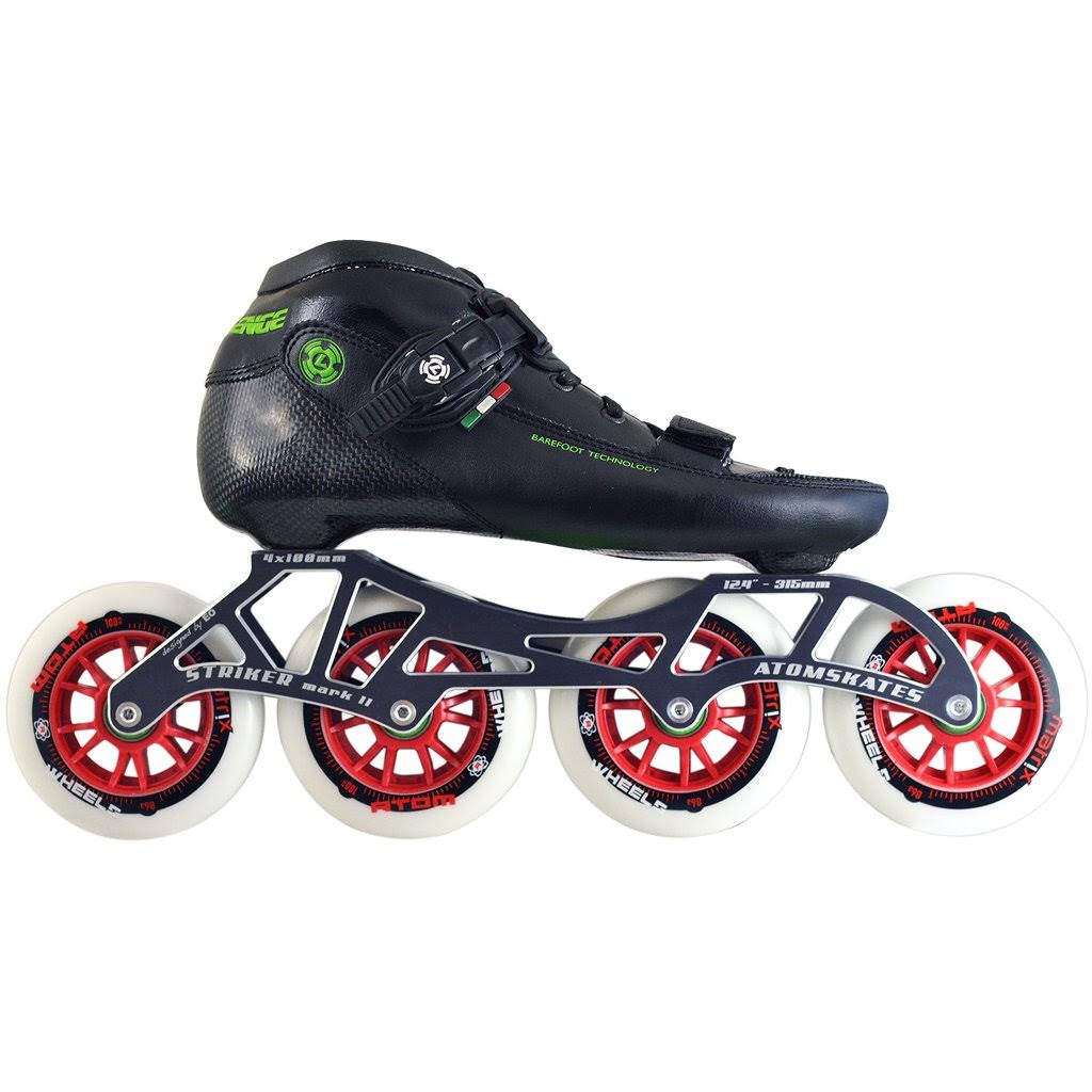 Atom Luigino Challenge Inline Skate Package, Size: Wheels Matrix 100mm Red TVV4_A1ABO86