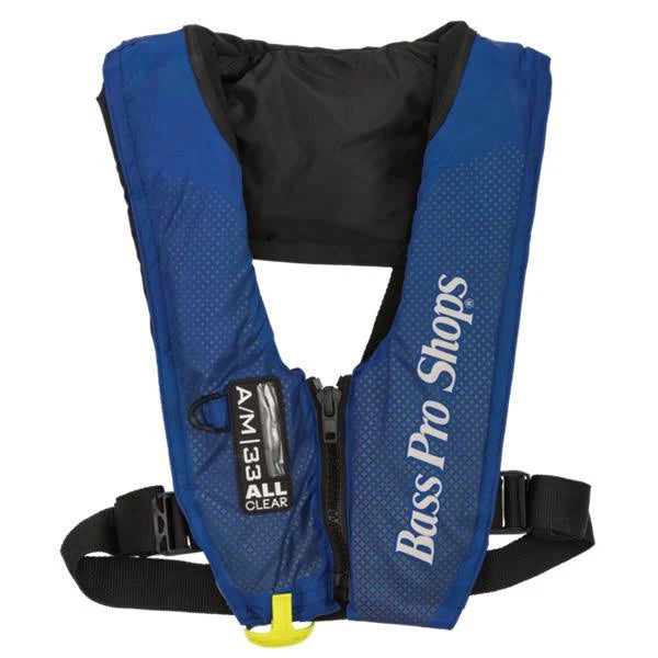 Bass Pro Shops Am 33 All-Clear Auto/Manual-Inflatable Life Vest - Blue ACQ2_J7ZTA99