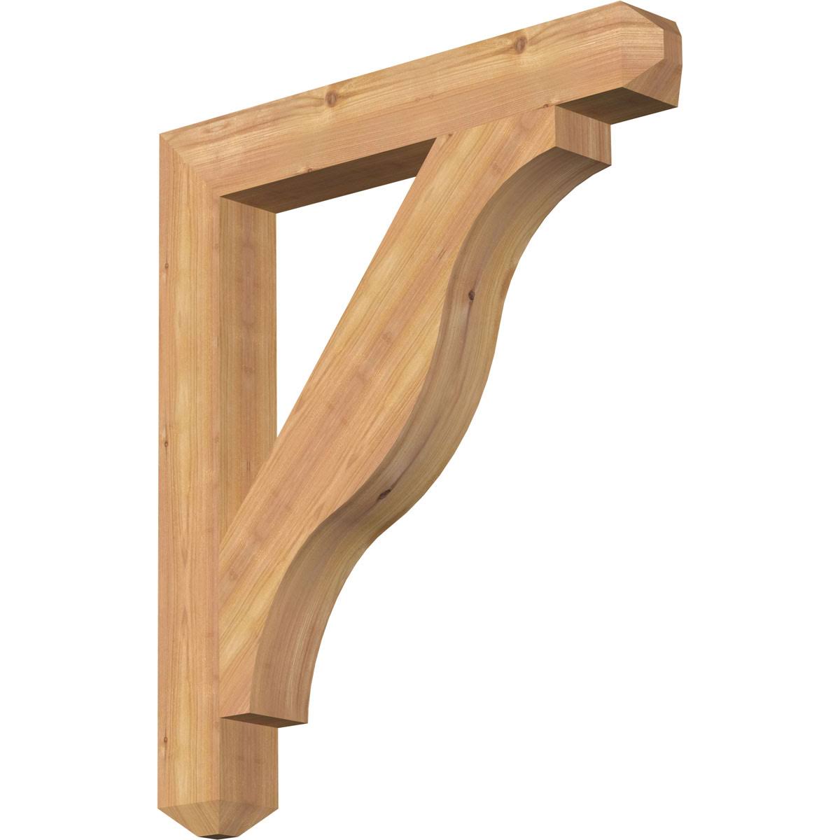 Ekena Millwork BKT04X26X30FST04SWR 3 1/2x22W x 26x22D x 30x22H Funston Craftsman Smooth BRACKET, Western Red Cedar LWV6_W6ZCB41